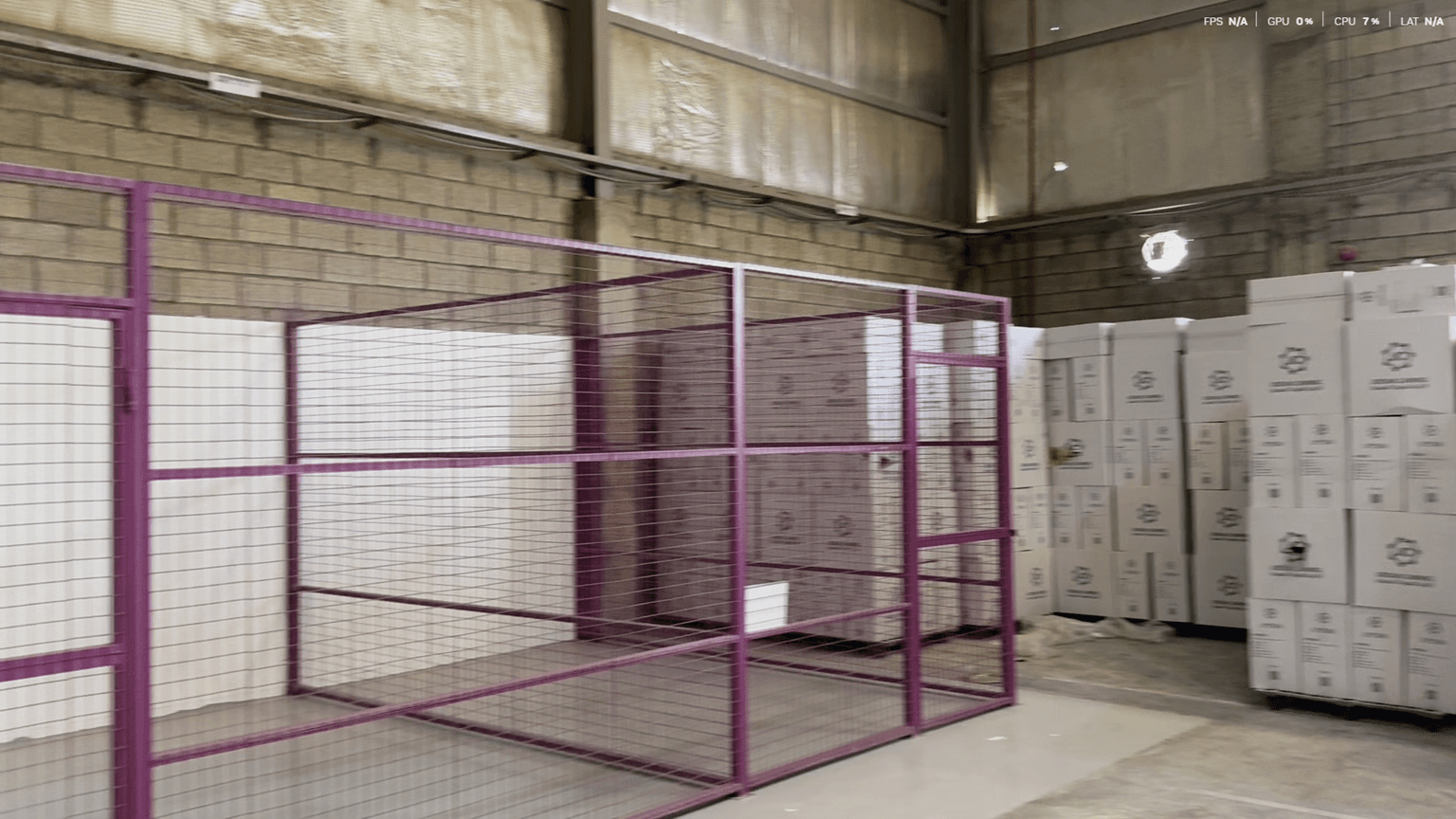 Fenced outdoor container storage yard in Riyadh